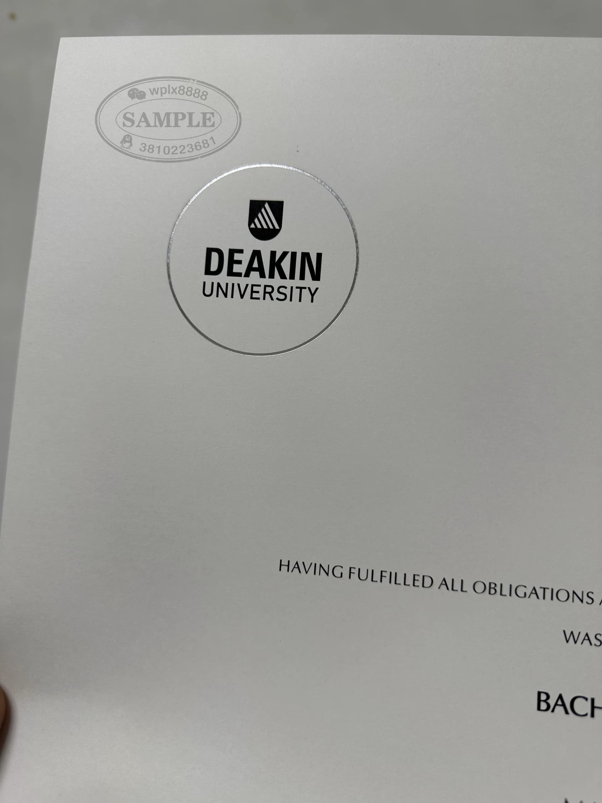 澳洲迪肯大学学位证书办理样本与留服认证价值解析
