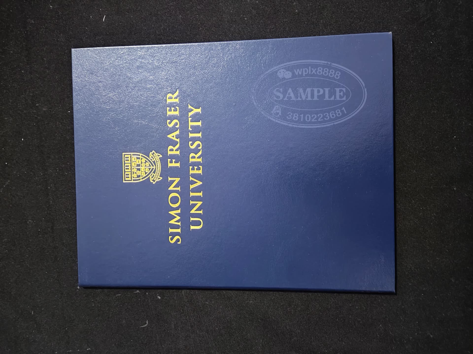 加拿大西蒙菲莎大学毕业证学位证封套案例