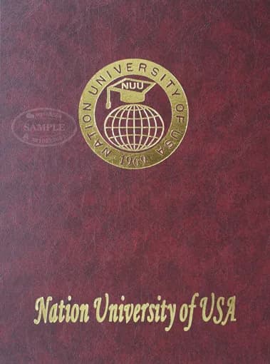 美国内申大学硕士学位证书封皮样板
