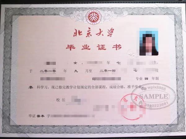 北京大学本科毕业证书样本与学历认证指南