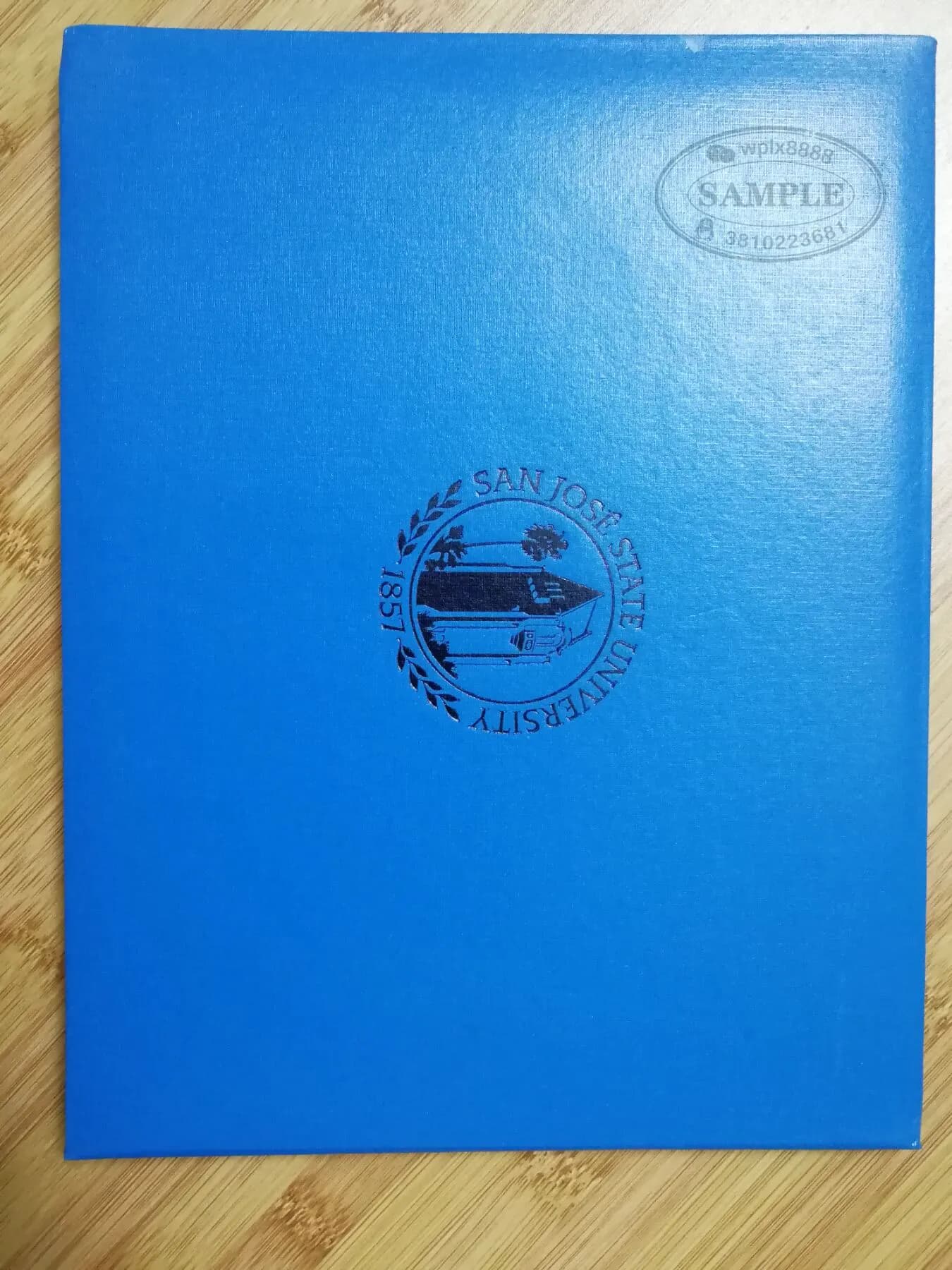 美国圣何塞州立大学毕业证封皮制作参考
