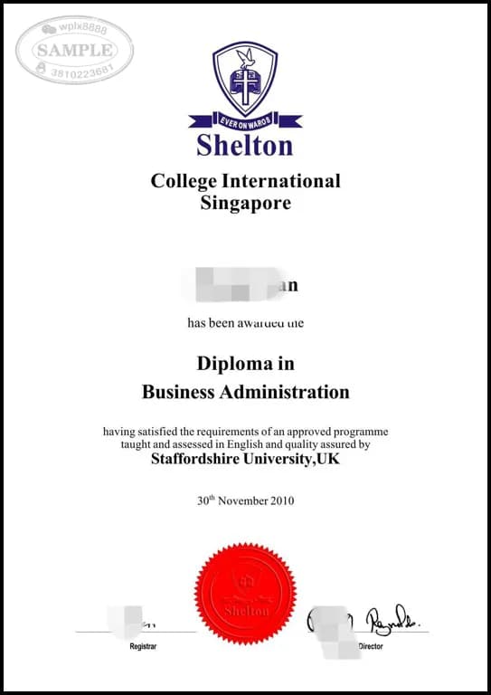 新加坡沙顿国际学院工商管理文凭学位认证案例参考