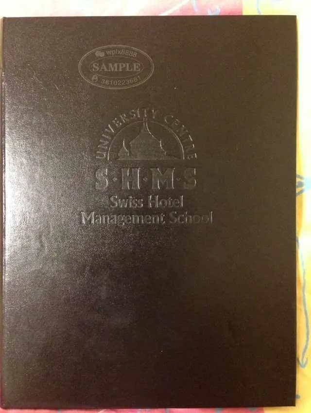 瑞士SHMS酒店管理大学毕业证学位证封皮外壳案例