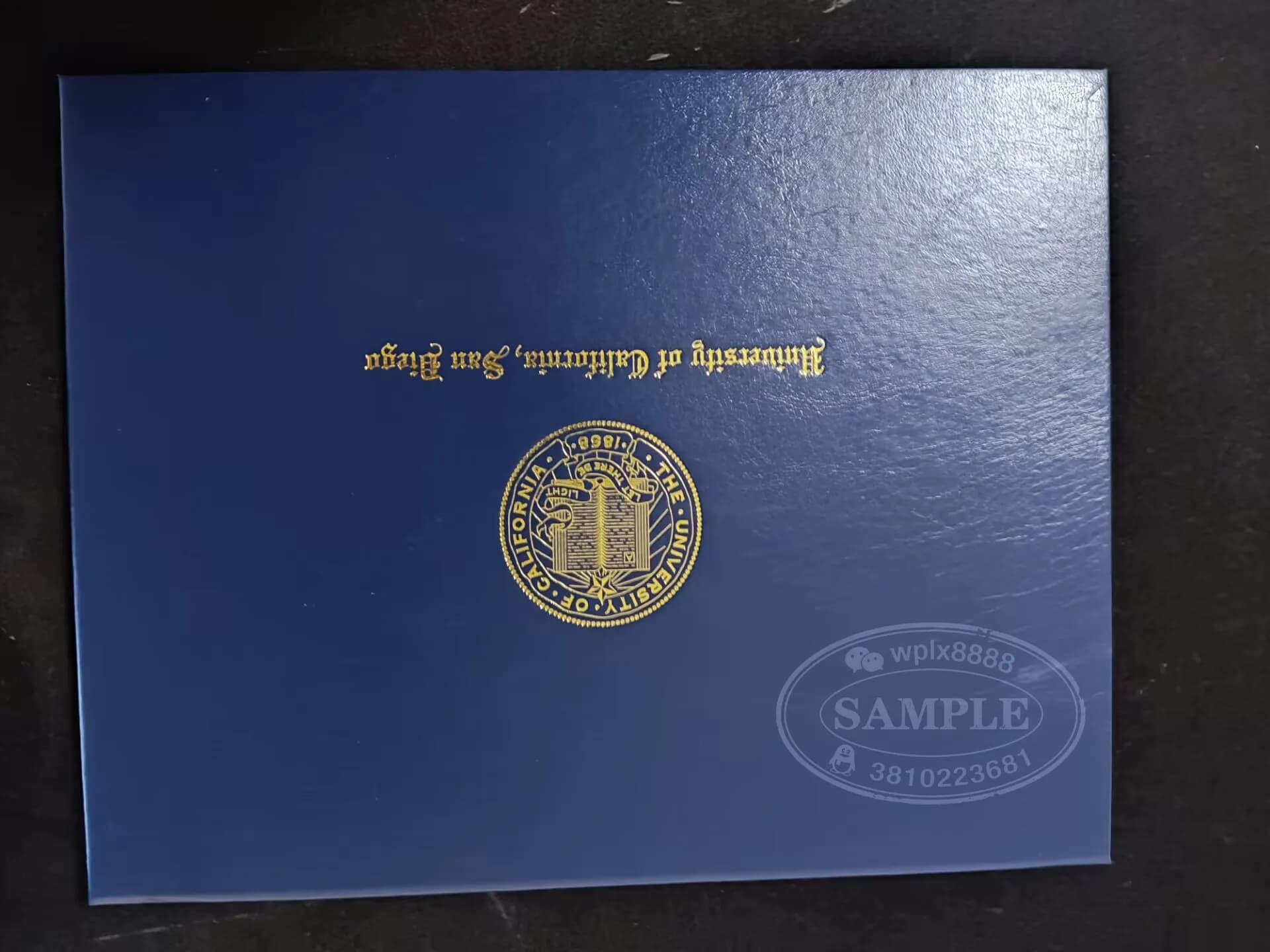 美国加州大学圣地亚哥分校UCSD毕业证外壳学位证书封套 美国加州大学圣地亚哥分校UCSD毕业证外壳学位证书封套