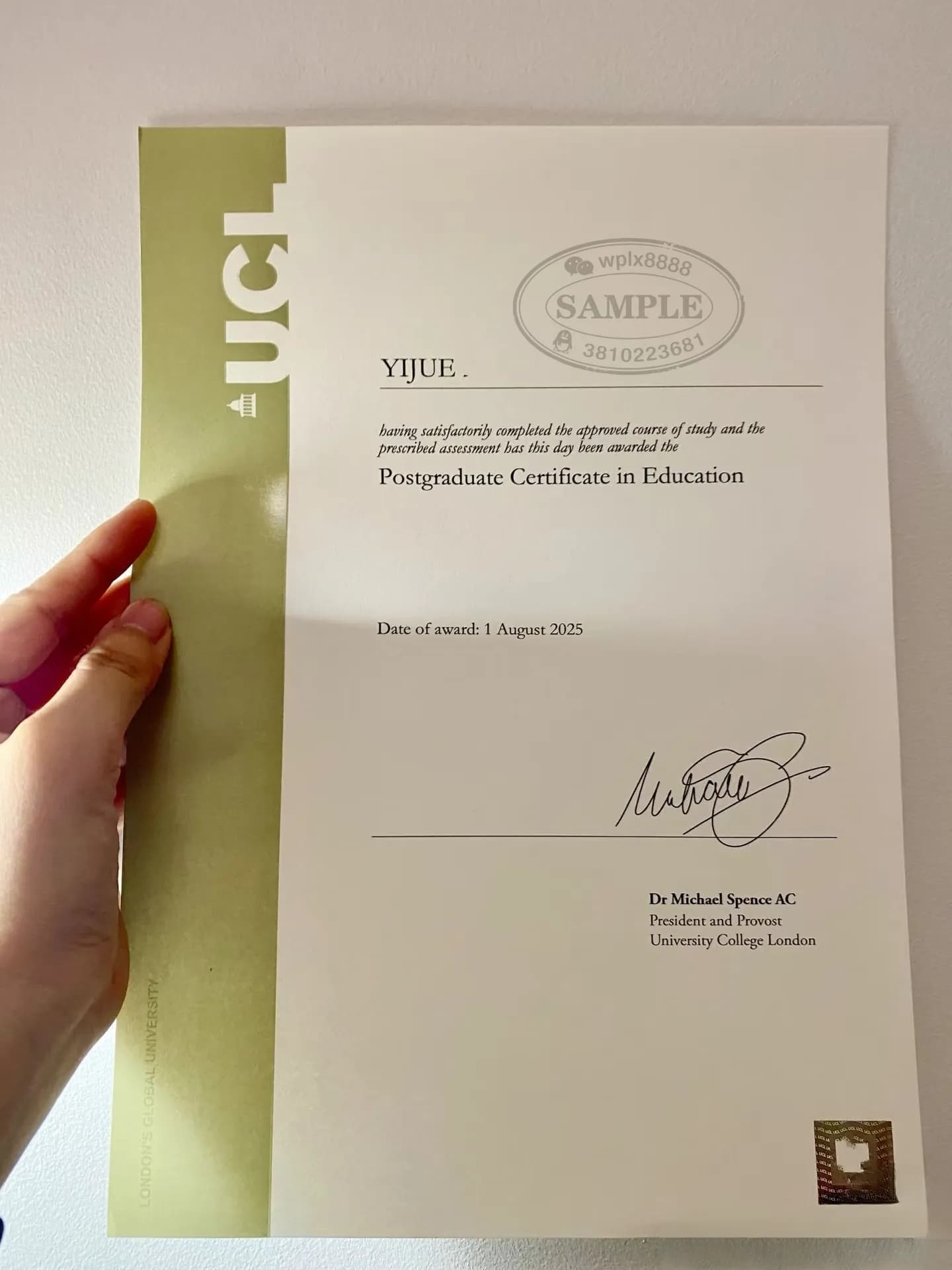 英国伦敦大学学院UCL教育研究生证书PGCE案例参考