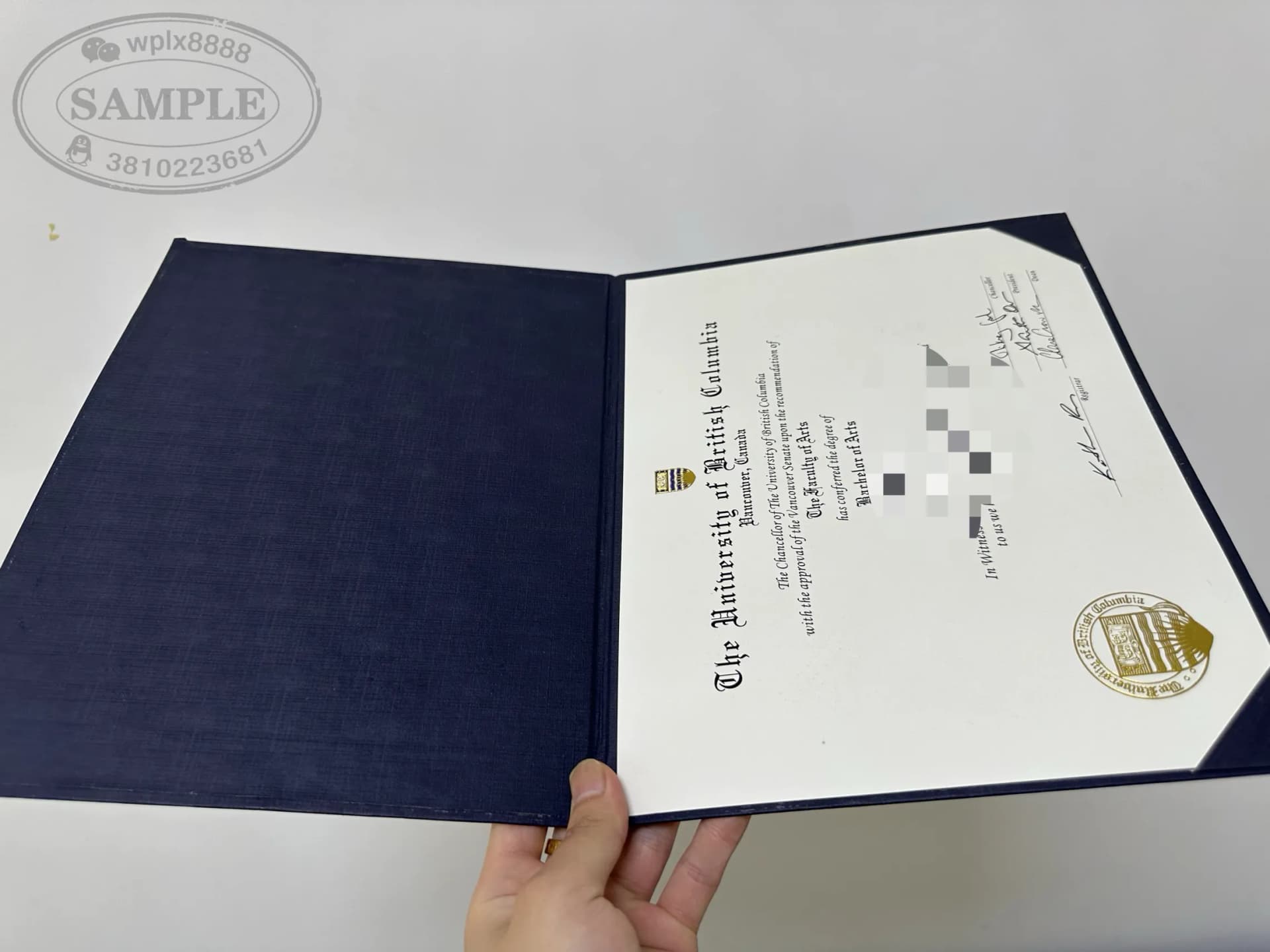 加拿大英属哥伦比亚大学UBC文学学士学位证书案例