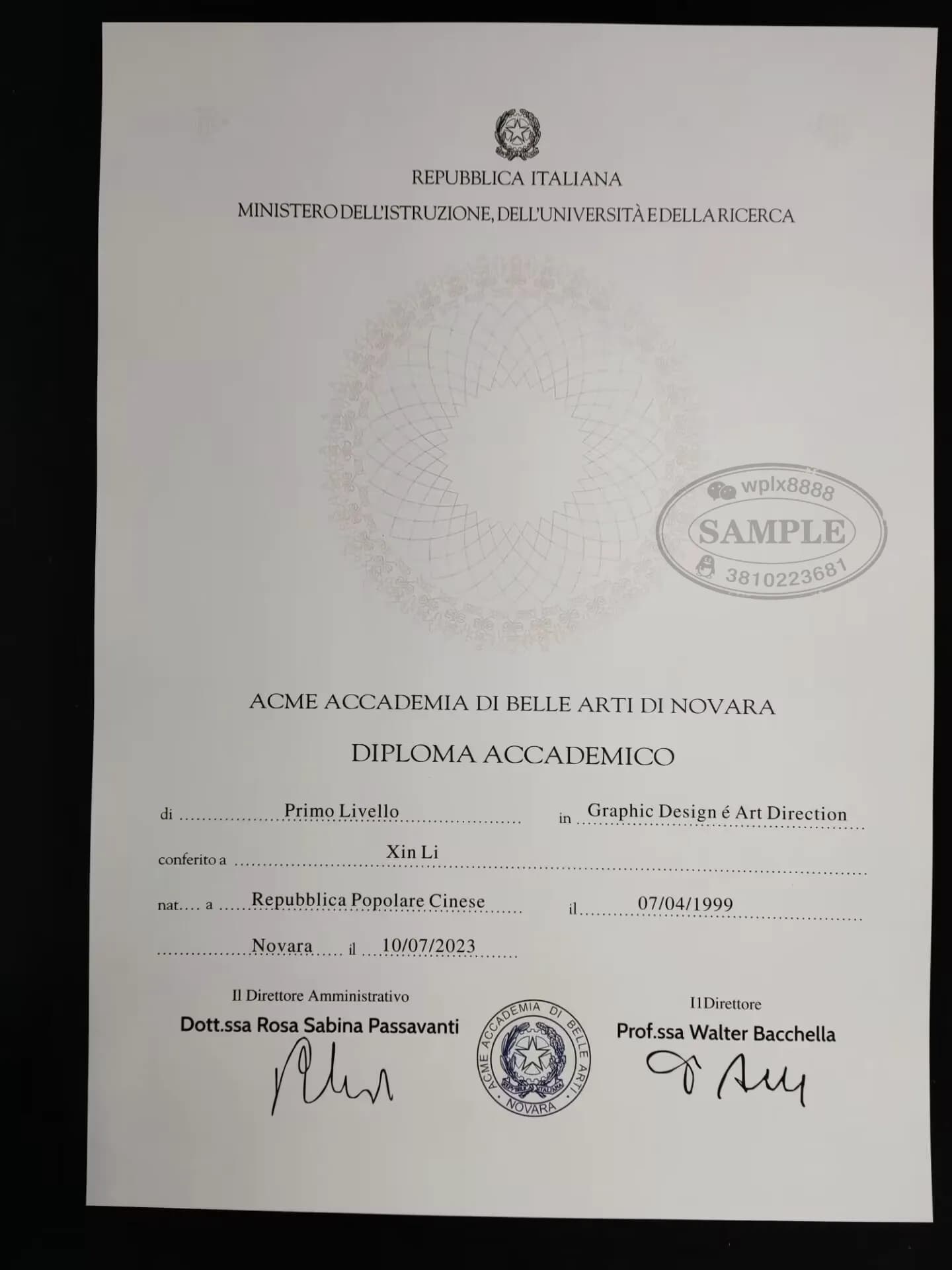 意大利ACME诺瓦拉美术学院毕业证样本与学位认证参考 意大利ACME诺瓦拉美术学院毕业证样本与学位认证参考