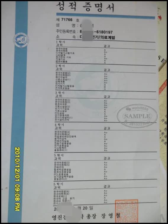 韩国永进专门大学成绩单样板与学历认证指南 韩国永进专门大学成绩单样板与学历认证指南