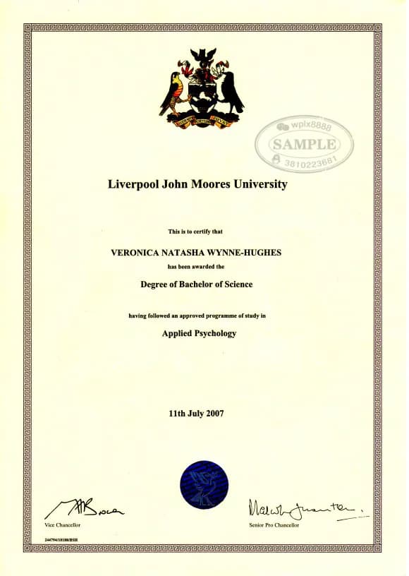英国利物浦约翰摩尔斯大学应用心理学本科毕业证学位证书案例 英国利物浦约翰摩尔斯大学应用心理学本科毕业证学位证书案例