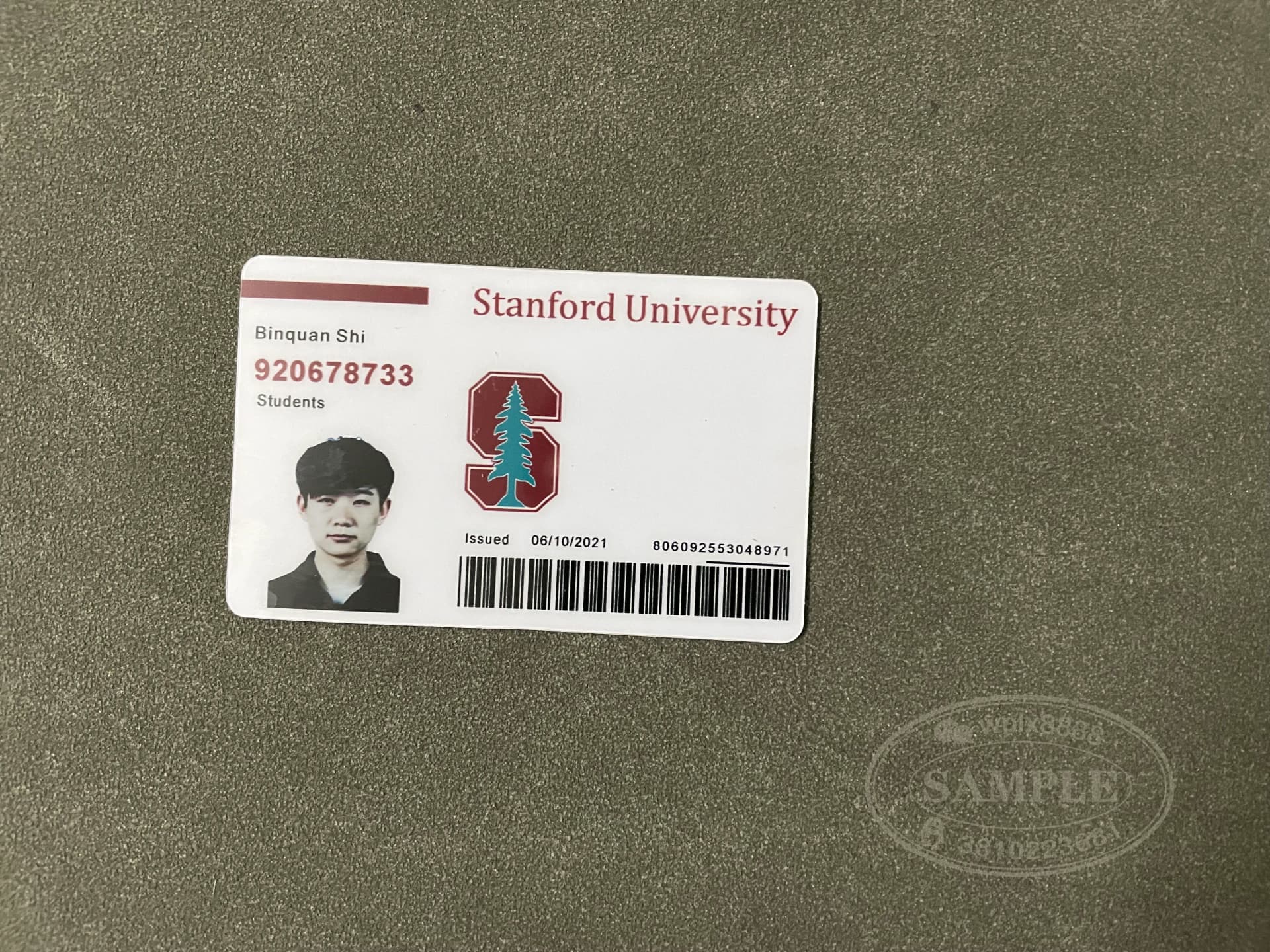 美国斯坦福大学学生证定制样本参考 美国斯坦福大学学生证定制样本参考