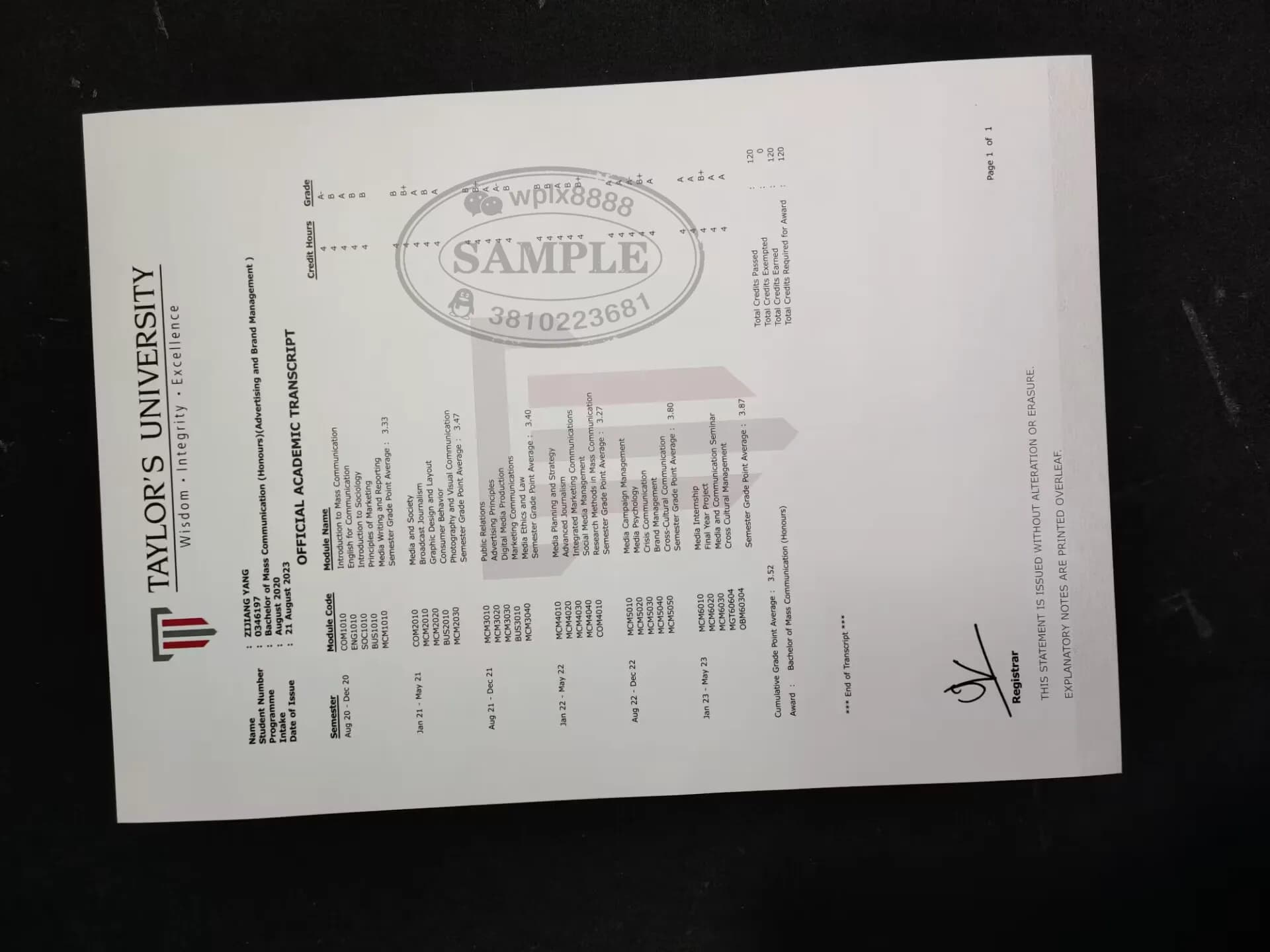 马来西亚泰莱大学大众传播专业成绩单样板与学历认证指南 马来西亚泰莱大学大众传播专业成绩单样板与学历认证指南