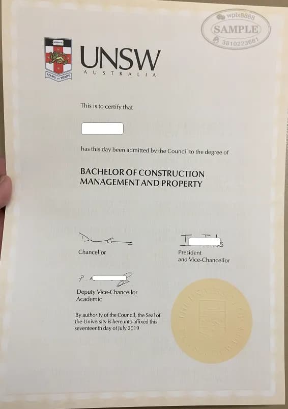 澳洲新南威尔士大学UNSW建筑管理与房地产学士学位证样本 澳洲新南威尔士大学UNSW建筑管理与房地产学士学位证样本