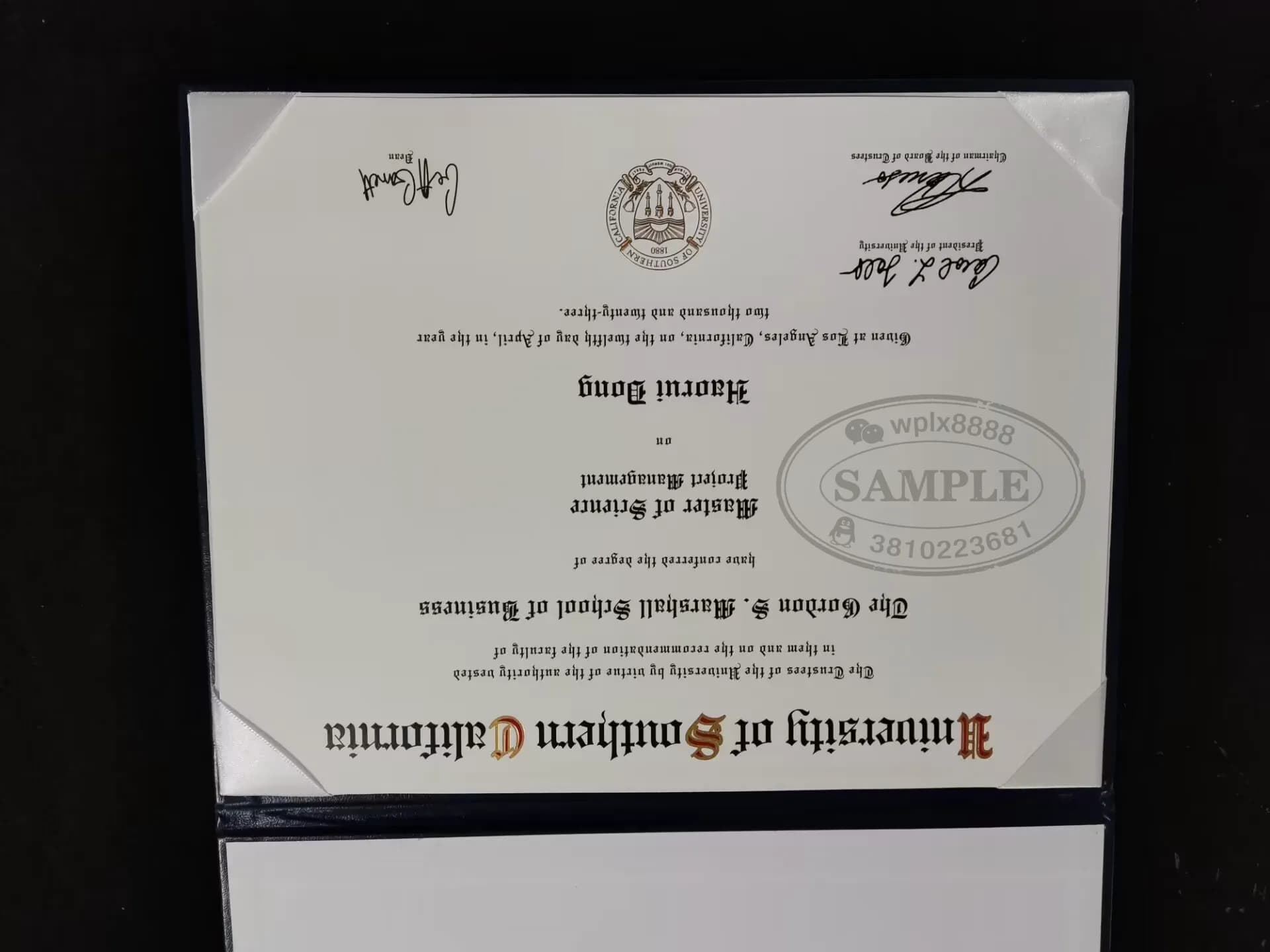 美国南加州大学硕士学位证书样本及学历认证指南 美国南加州大学硕士学位证书样本及学历认证指南